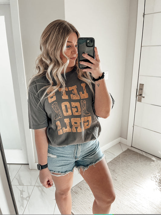 Lets Go Girls Oversized Graphic Tee
